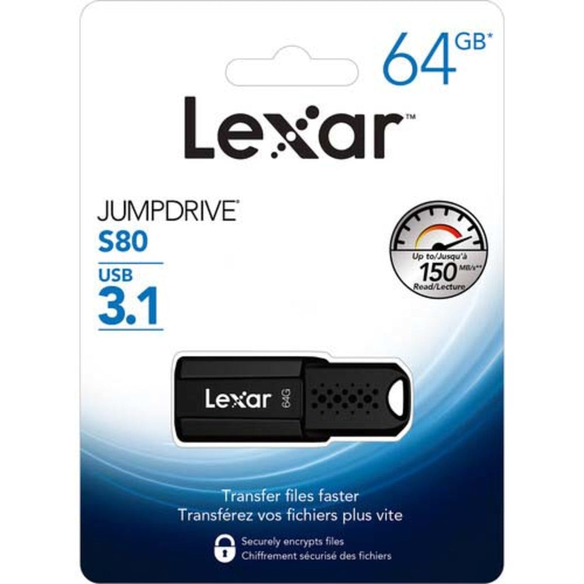 Lexar JumpDrive S80 64GB USB 3.1 Flash Drive