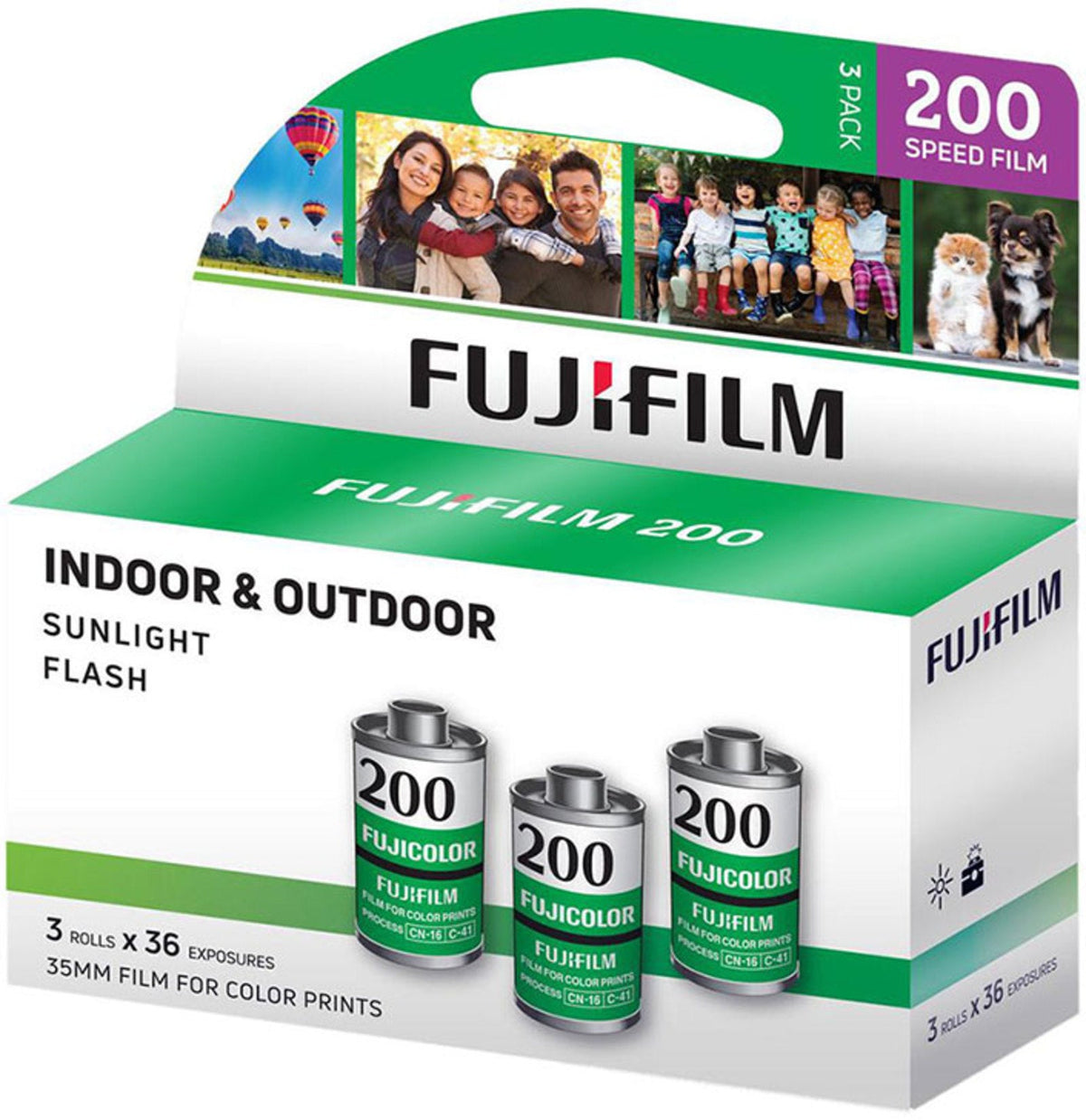 Fujifilm 200 35mm Color Negative Film (36 Exposures, 3-Pack)