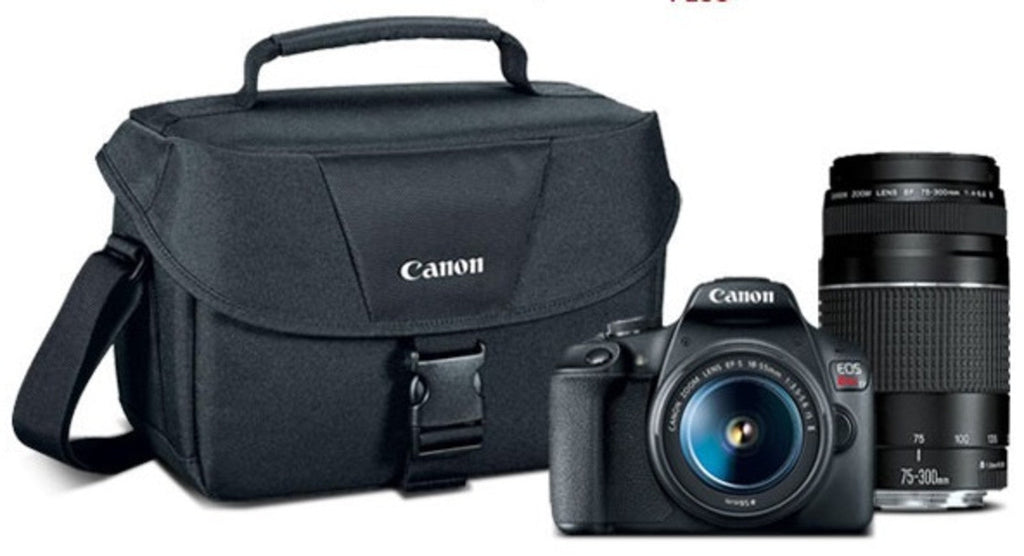 Canon EOS Rebel T7 DSLR Camera with 18-55mm and 75-300mm Lenses
